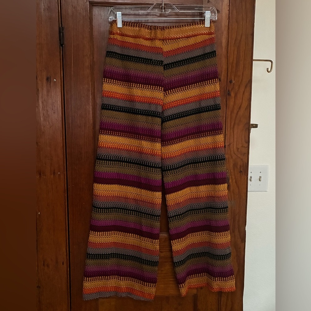 Flared Multicolored Striped Pants - image 2